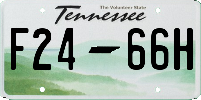 TN license plate F2466H