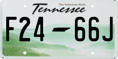 TN license plate F2466J