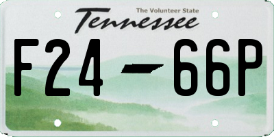 TN license plate F2466P