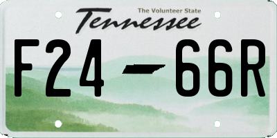 TN license plate F2466R