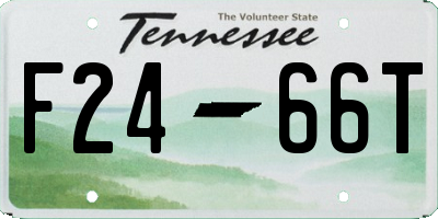 TN license plate F2466T