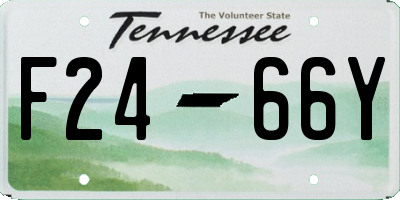 TN license plate F2466Y