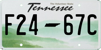TN license plate F2467C