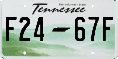 TN license plate F2467F