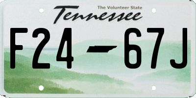 TN license plate F2467J