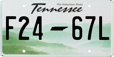 TN license plate F2467L