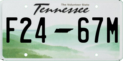 TN license plate F2467M