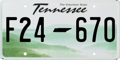 TN license plate F2467O