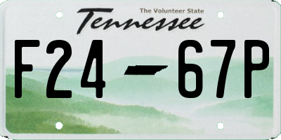 TN license plate F2467P