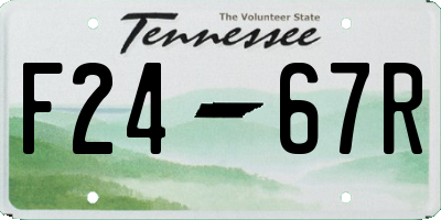 TN license plate F2467R