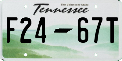 TN license plate F2467T