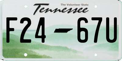 TN license plate F2467U
