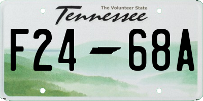 TN license plate F2468A
