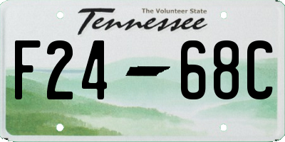 TN license plate F2468C
