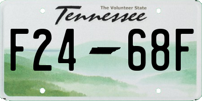 TN license plate F2468F