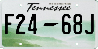 TN license plate F2468J