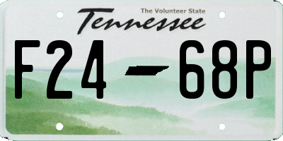 TN license plate F2468P