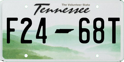 TN license plate F2468T
