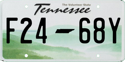 TN license plate F2468Y