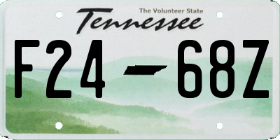 TN license plate F2468Z