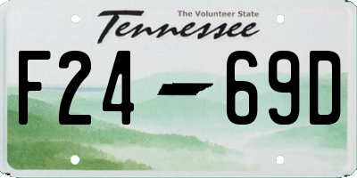 TN license plate F2469D