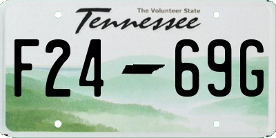 TN license plate F2469G