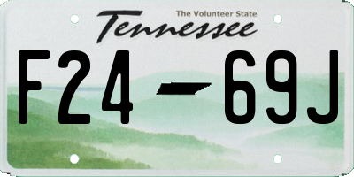 TN license plate F2469J