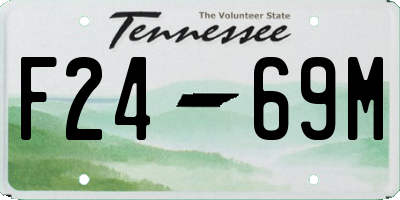 TN license plate F2469M