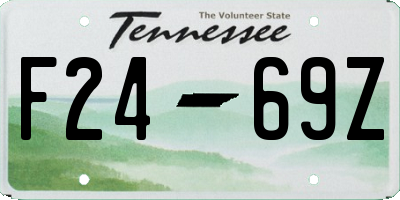 TN license plate F2469Z