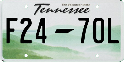 TN license plate F2470L