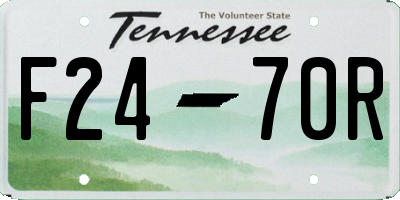 TN license plate F2470R