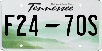 TN license plate F2470S
