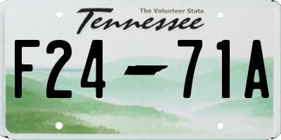 TN license plate F2471A