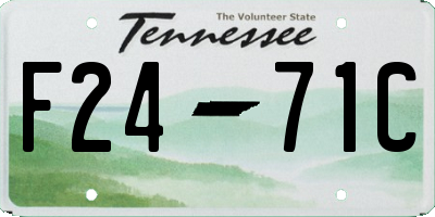 TN license plate F2471C
