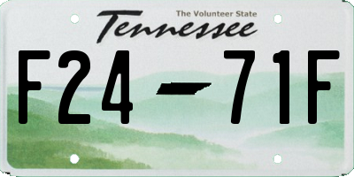 TN license plate F2471F