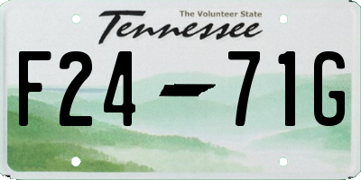 TN license plate F2471G