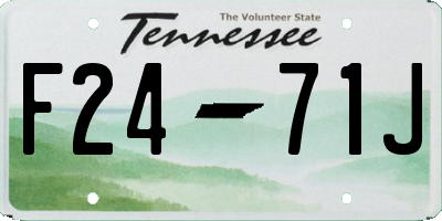 TN license plate F2471J