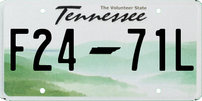 TN license plate F2471L