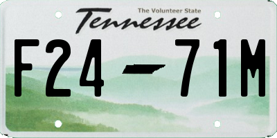 TN license plate F2471M