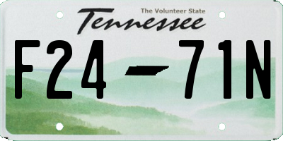 TN license plate F2471N