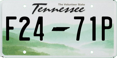 TN license plate F2471P