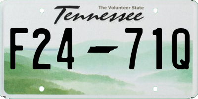 TN license plate F2471Q