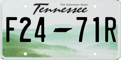 TN license plate F2471R