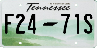 TN license plate F2471S