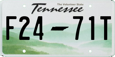 TN license plate F2471T