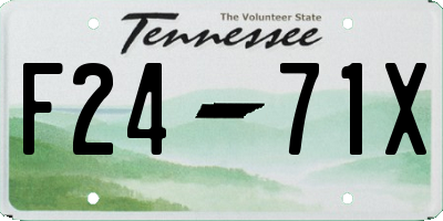 TN license plate F2471X