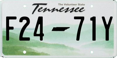 TN license plate F2471Y