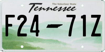 TN license plate F2471Z
