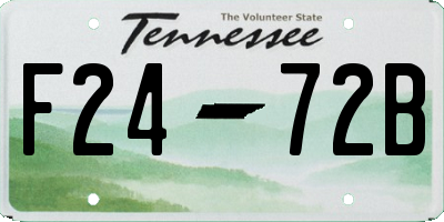 TN license plate F2472B
