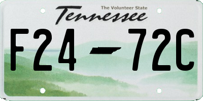 TN license plate F2472C